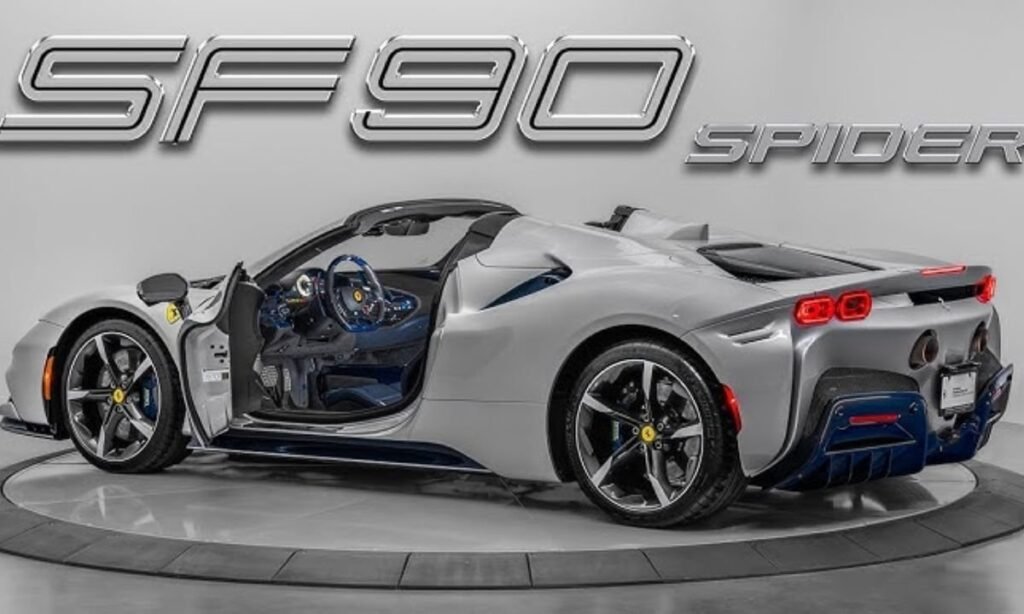 BLUE CARBON Ferrari SF90 Spider Sound, Interior,